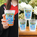 Playful, Family, Summer, Poolside, Outdoor Decor, Custom Text - Pool Party Relax Swim Laugh And Play - Personalized Frosted Cups