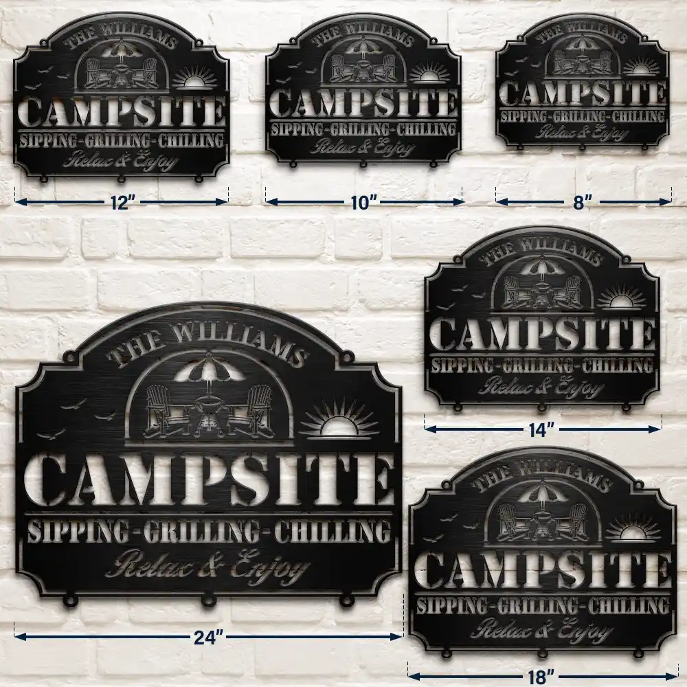 Poolside,Patio,Family - Pool & Patio Sipping Chilling - Personalized Cutout Metal Sign