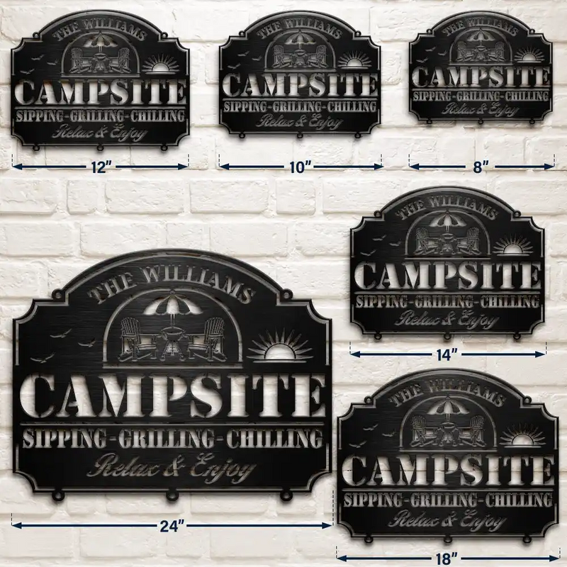 Poolside,Patio,Family - Pool & Patio Sipping Chilling - Personalized Cutout Metal Sign