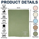 New Dad, New baby, New Mom, Love, Pet Lovers, Dog Lovers - Protected By Dogs - Personalized Embroidered Knitted Baby Blanket