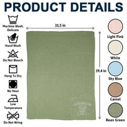 New Dad, New baby, New Mom, Love, Pet Lovers, Dog Lovers - Protected By Dogs - Personalized Embroidered Knitted Baby Blanket