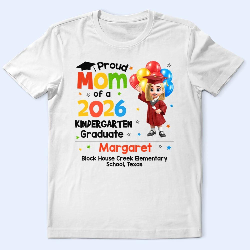 Proud Family Of A Preschool Graduate - Personalized T Shirt