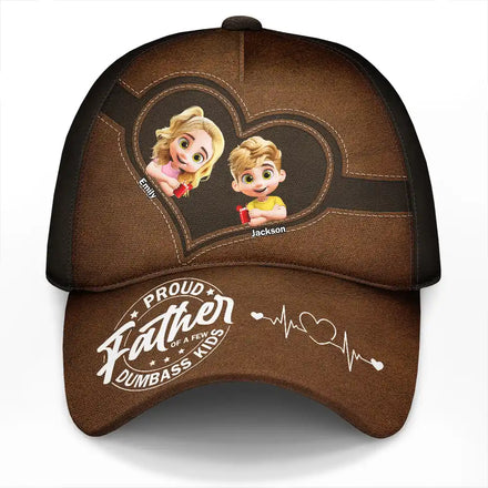 Proud Father Of A Few Dumb Kids - Personalized Classic Cap