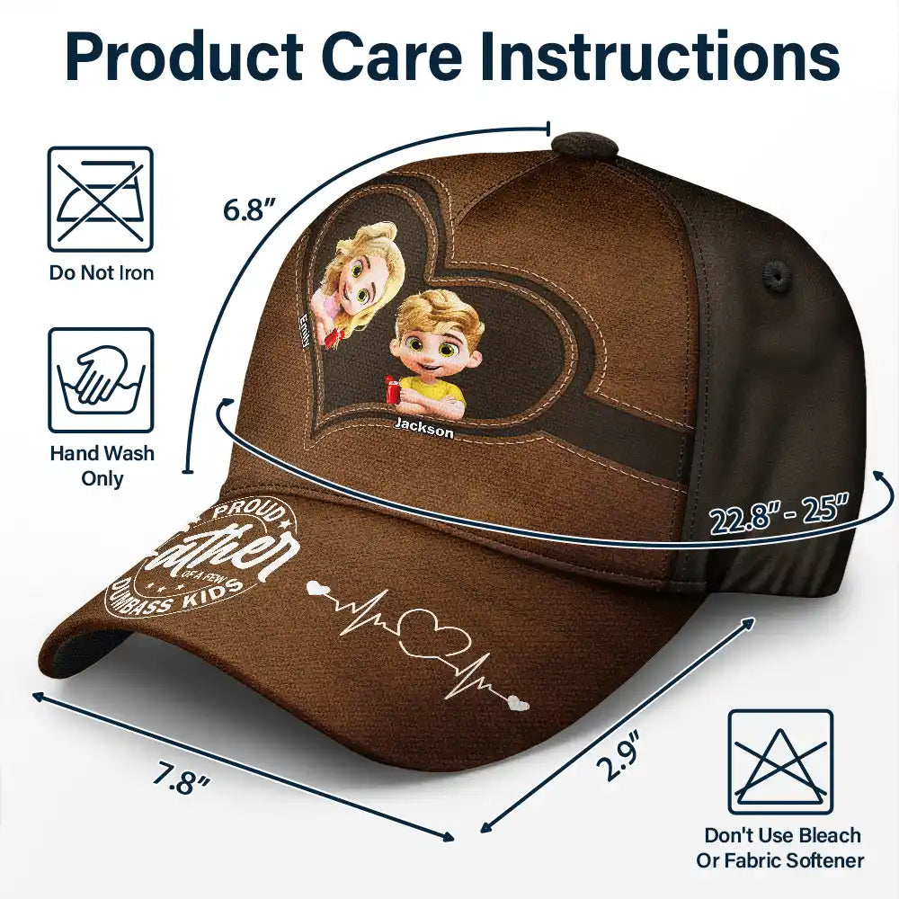 Gift For Father, Gift For Grandpa, Grandpa - Grandkids, Dad - Children, Happy - Proud Father Of A Few Dumbass Kids - Personalized Classic Cap