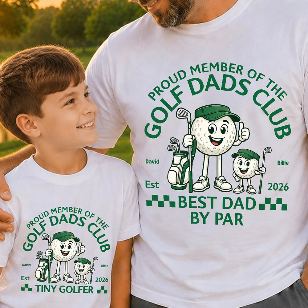 Gift For Father,Golf,Proud,Icon - Proud Member Of The Golf Dads Club - Personalized T Shirt
