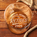 Retirement,Gift For Men,Gift For Father,Gift For Grandpa,Non-Eng,Custom Text,Humorous - Proud Member Of The Retired Club - Personalized Engraved Whiskey Glass