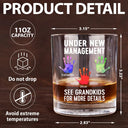 Retirement,Gift For Father,Gift For Grandpa,Non-Eng,Icon,Humorous - Proud Member Of The Retired Club Under New Management - Personalized Whiskey Glass