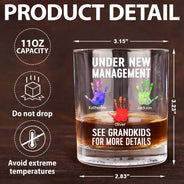 Retirement,Gift For Father,Gift For Grandpa,Non-Eng,Icon,Humorous - Proud Member Of The Retired Club Under New Management - Personalized Whiskey Glass
