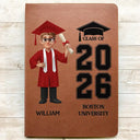 Happy,Family,Gift For Yourself,Gift For Daughter,Gift For Son,Gift For Sisters,Gift For Brothers,Gift For Bestie,Gift For Sibling,Graduation - Proud Senior Graduate - Personalized Leather Journal