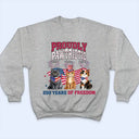 America 250th,Independence Day,Happy,Dog Lovers,Pet Lovers,Cat Lovers - Proudly Pawtriotic 250 Years Of Freedom Dog Cat - Personalized T Shirt