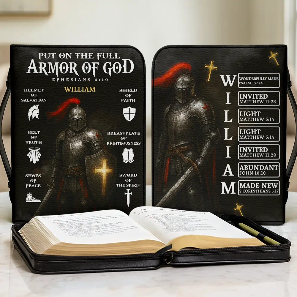 Christian, Gift For Yourself - Put On The Full Armor Of God Bible - Personalized Bible Cover