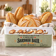 Baking,Christmas,Custom Text,Gift For Women,Gift For Yourself,Gifts For Her,Humorous - Gift For Sourdough Bakers Mom Wife - Personalized Name Super Sexy Sourdough Baker Storage Basket