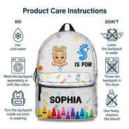 School Kid's Name - Personalized Canvas Backpack