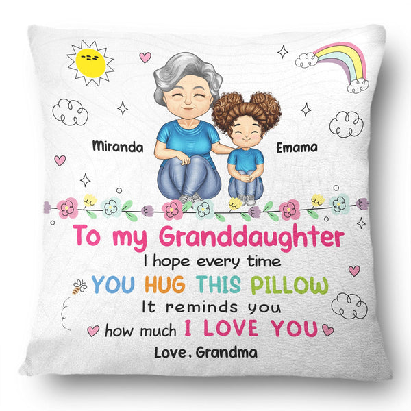 Grandma Mom How Much I Love You - Gift For Kids, Granddaughter, Grandson - Personalized Pillow