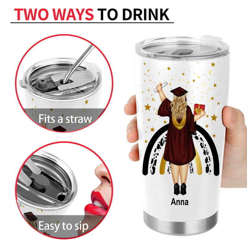 Graduate Nutrition Facts - Graduation Gift - Personalized Tumbler