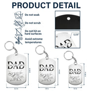 Dad Grandpa We Love You Fist Bump - Gift For Father, Grandfather - Personalized Aluminum Keychain
