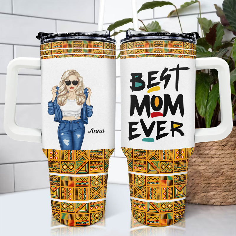 Dope Black Mom - Gift For Mom - Personalized 40oz Tumbler With Straw