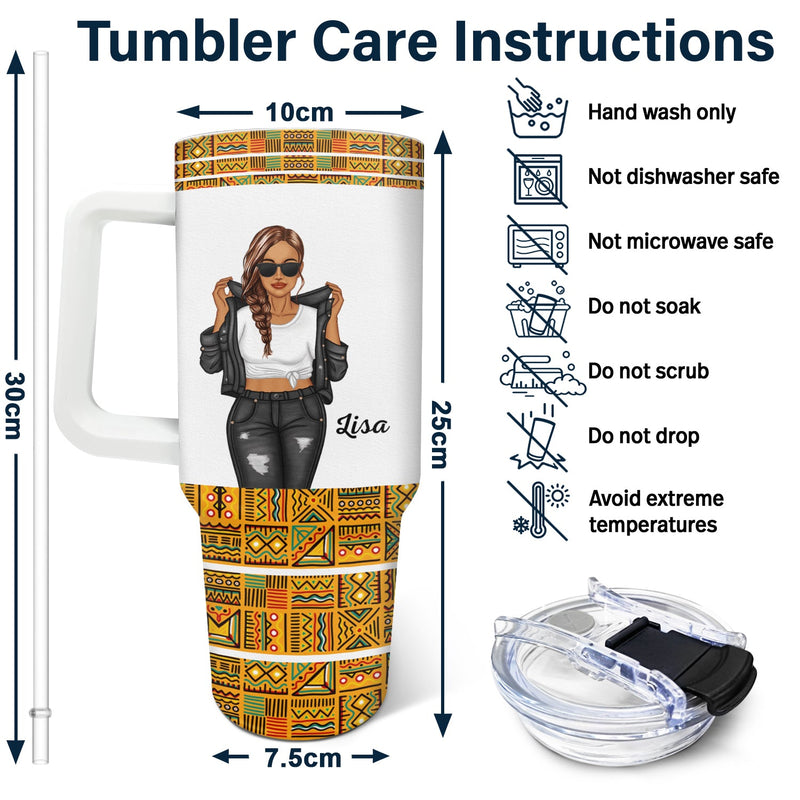 Dope Black Mom - Gift For Mom - Personalized 40oz Tumbler With Straw