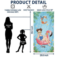 Monogram Beach Towel - Gift For Women, Beach Lovers - Personalized Beach Towel