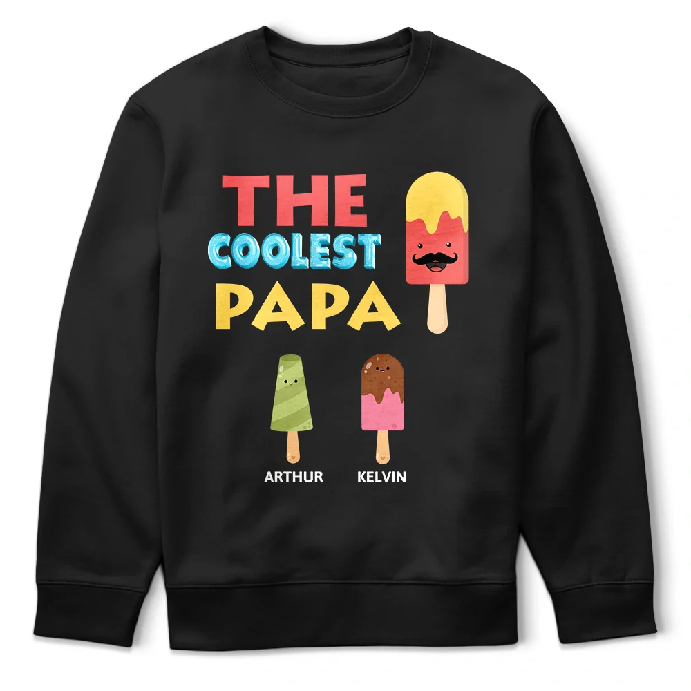 The Coolest Pop Papa - Personalized T Shirt