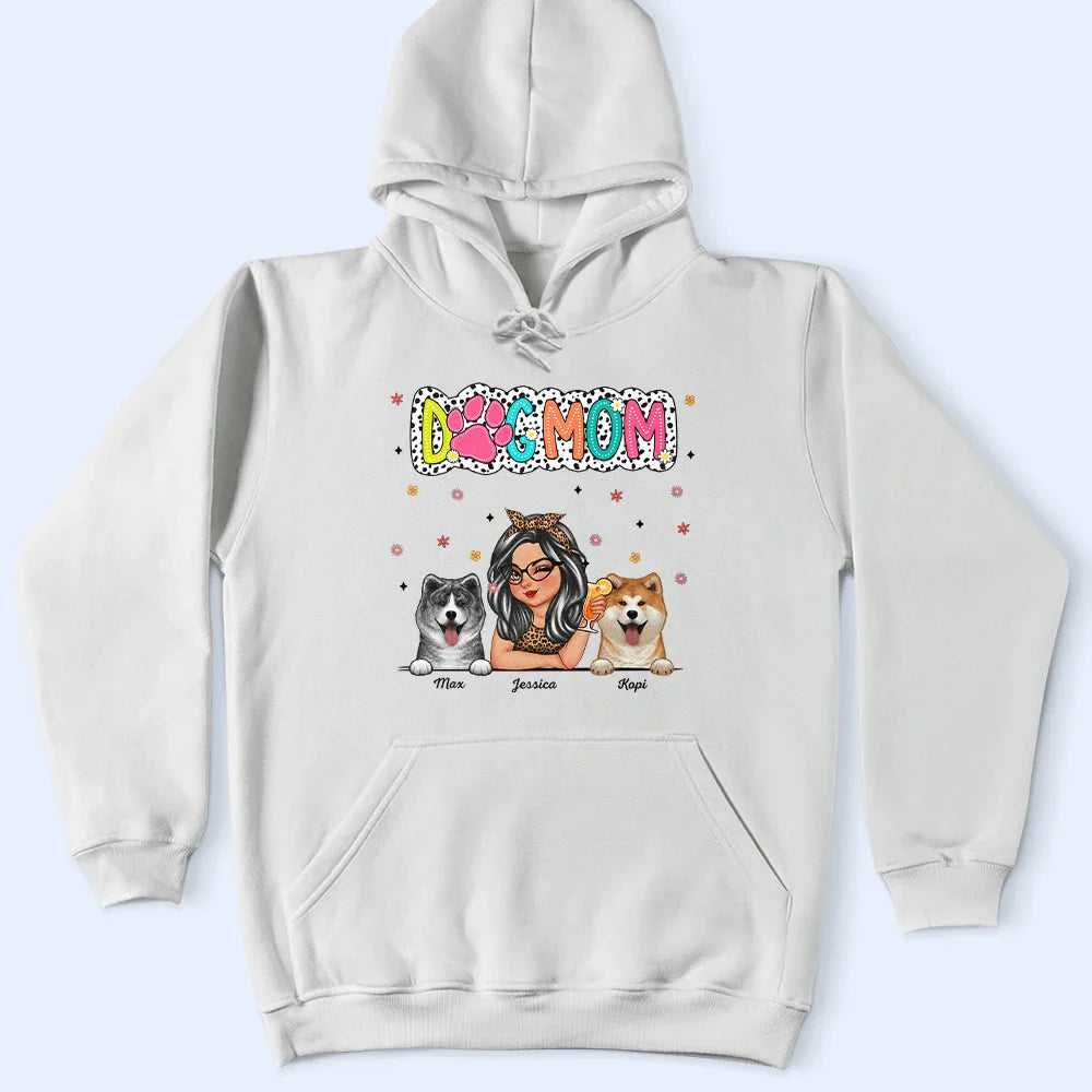Dog Mom Dog Mum Dalmatian Dots - Personalized T Shirt