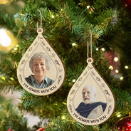 Memorial,Christmas,Sad - Custom Photo I Am Always With You Memorial Christmas - Personalized Custom Shaped Wooden Ornament