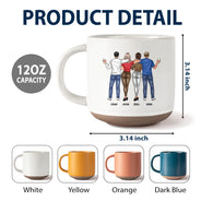 Gift For Bestie,Happy - A Friend Is God's Way Of Making Sure We Never Walk Alone - Personalized Pottery Mug