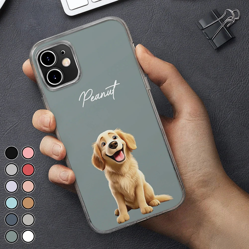Your Dog 3D Cartoon Effect - Personalized Clear Phone Case