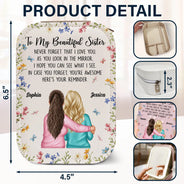 Gift For Sibling,Gift For Sisters - Here’s Your Reminder - Personalized Makeup Box With LED Mirror