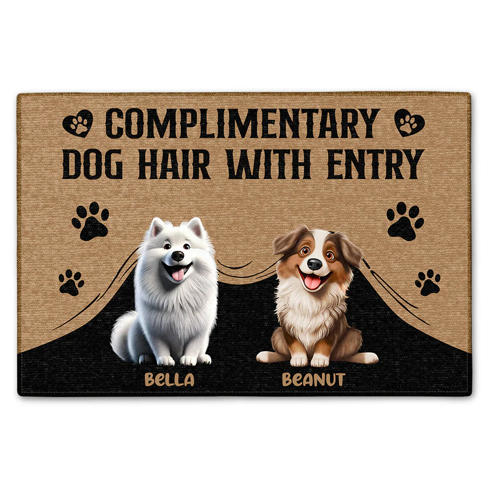 Complimentary Dog Hair With Entry - Personalized Doormat