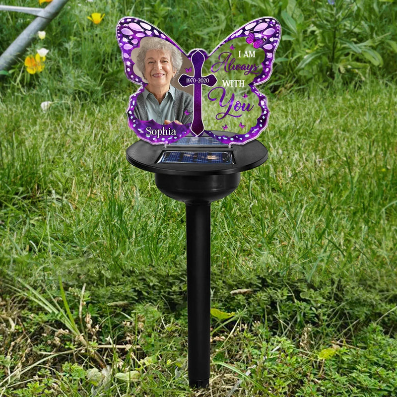 Memorial,Custom Photo,Family,Parents,Sad - Custom Photo Your Wings Were Ready But My Heart Was Not - Personalized Solar Light