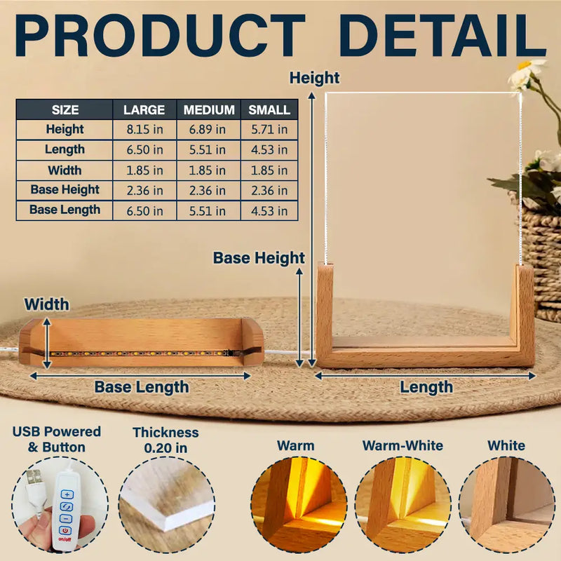 Memorial,Family,Sad,Love,Custom Photo - Custom Photo When You Miss Me Have No Fear Memorial - Personalized Night Light