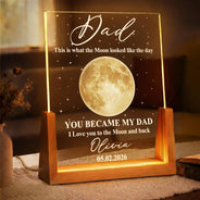 Moon Phase The Moon The Day You Became My Mom - Personalized Night Light