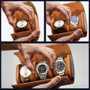 Custom Photo Pencil Sketch Art Best Dad Grandpa Ever - Personalized Leather Watch Case