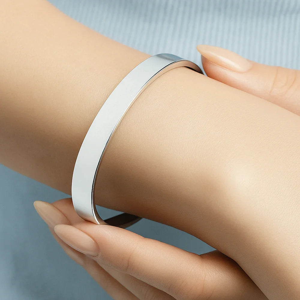 Pet Lovers,Pet Mom,Pet Dad,Memorial,Sad - Pet Loss Once By My Side Forever In My Heart - Personalized Bangle Bracelet Cuff