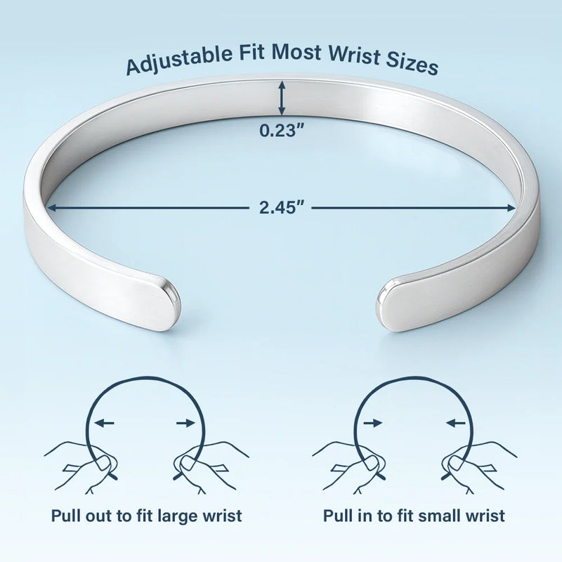 New Mom, New baby, New Dad, Happy - Baby Newborn Information - Personalized Bangle Bracelet Cuff