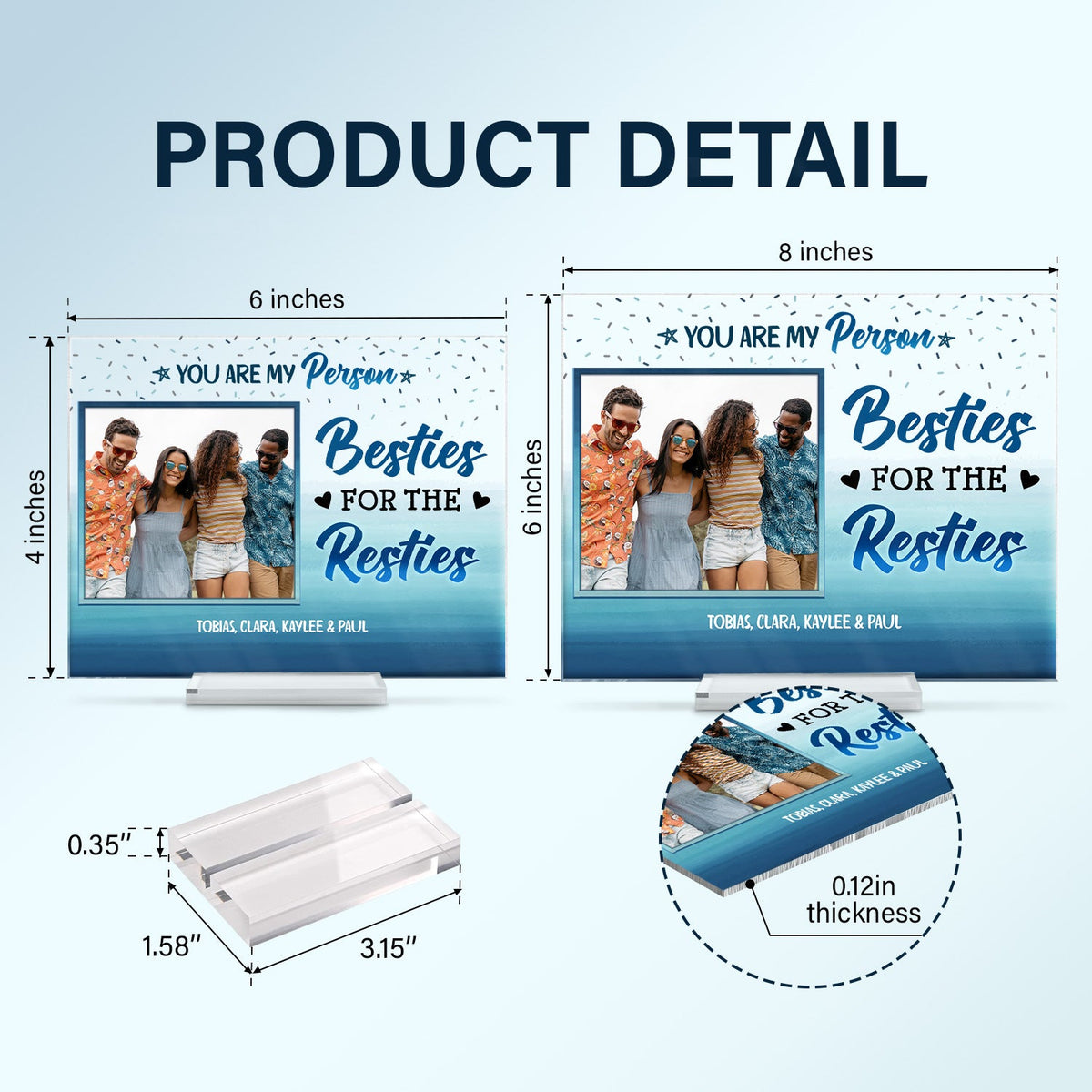 Custom Photo Best Friends Who We Have In Our Life That Matters - Gift For BFF - Personalized Custom Horizontal Rectangle Acrylic Plaque