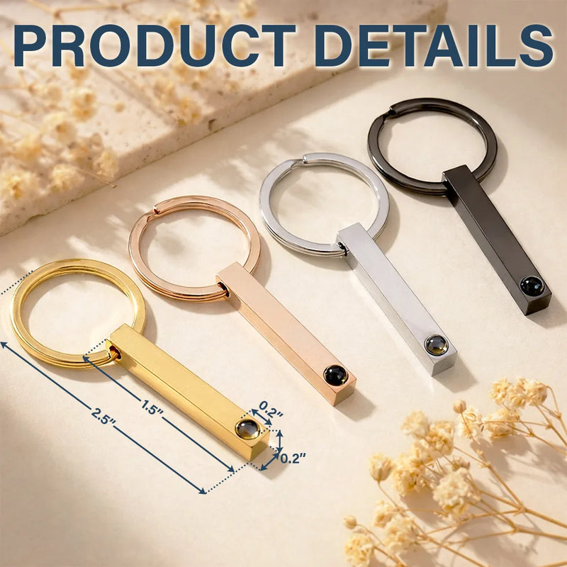 Funny,Happy,Family,Gift For Yourself,Gift For Daughter,Gift For Son,Gift For Sisters,Gift For Brothers,Gift For Bestie,Gift For Sibling,Graduation - Custom Photo Childhood Look Who's Graduated - Personalized Photo Projection Keychain