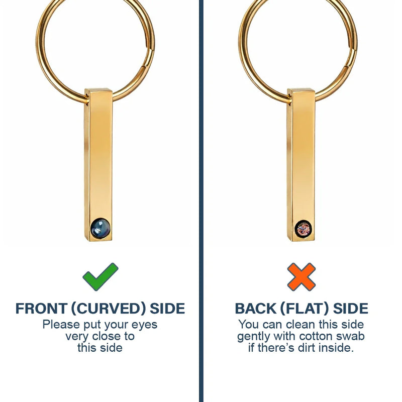 Gift For Couples,Old Couples,Gift For Husband,Gift For Wife,Gift For Boyfriend,Gift For Girlfriend,Love - Custom Photo Couples With Names - Personalized Photo Projection Keychain