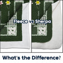 Gift For Mother,Gift For Grandma,Love,Gift For Women - Quilt Pattern Birth Month Flower Grandmas Garden - Personalized Fleece Blanket, Sherpa Blanket