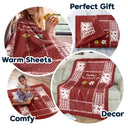 Gift For Mother,Gift For Grandma,Love,Gift For Women - Quilt Pattern Birth Month Flower Grandmas Garden - Personalized Fleece Blanket, Sherpa Blanket