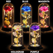 Custom Photo Together And Forever Yours - Personalized Everlasting Rose Dome Lamp