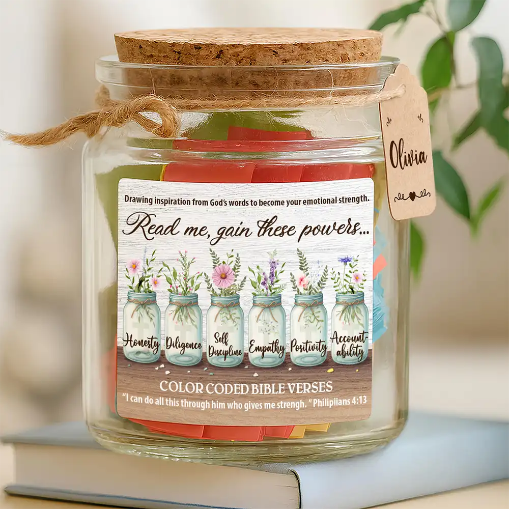 Love,Gift For Yourself,Christian - Read Me Gain These Powers - Personalized Bible Verse Jar