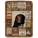 Reading,Gift For Yourself,Gift For Women,Happy - Reading Just A Girl Who Loves Books, Book Soul - Personalized Fleece Blanket, Sherpa Blanket