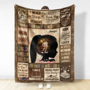 Reading,Gift For Yourself,Gift For Women,Happy - Reading Just A Girl Who Loves Books, Book Soul - Personalized Fleece Blanket, Sherpa Blanket