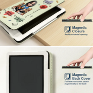 Christmas,Cozy,Reading,Gift For Yourself,Vector - Reading Is My Happy Place - Personalized Kindle Paperwhite Case Kickstand