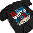 Pregnant Mom,Expecting Dad,Happy,Independence Day - Red White And Due New Mom Dad - Personalized T Shirt