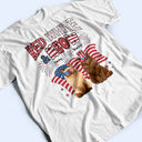 Funny, Cat Lovers, Pet Lovers, Independence Day - Red White Meow - Personalized T Shirt