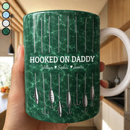 Gift For Grandpa,Grandpa - Grandkids,Gift For Father,Fishing,Icon,Adorable - Reel Cool Dad Grandpa - Personalized White Edge-to-Edge Mug