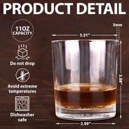 Gift For Father,Gift For Grandpa,Fishing,Non-Eng,Icon,Proud - Reel Cool Dad Grandpa - Personalized Engraved Whiskey Glass